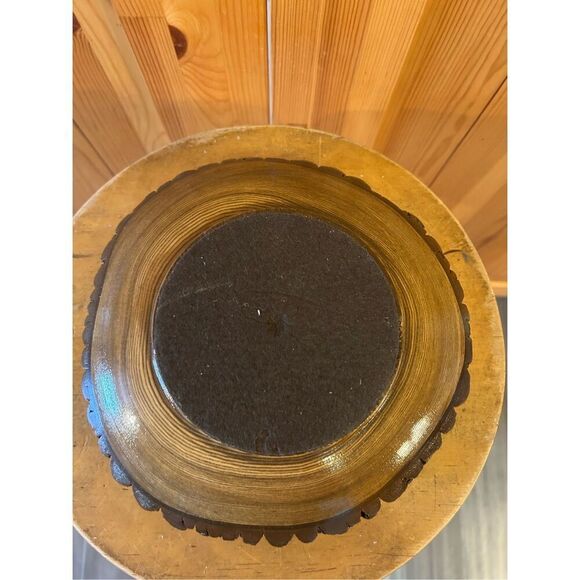 Vintage Ellwood Handmade Rusticware Wood Bark Nut Bowl w Nutcracker & Picks (852 - Picture 7 of 8